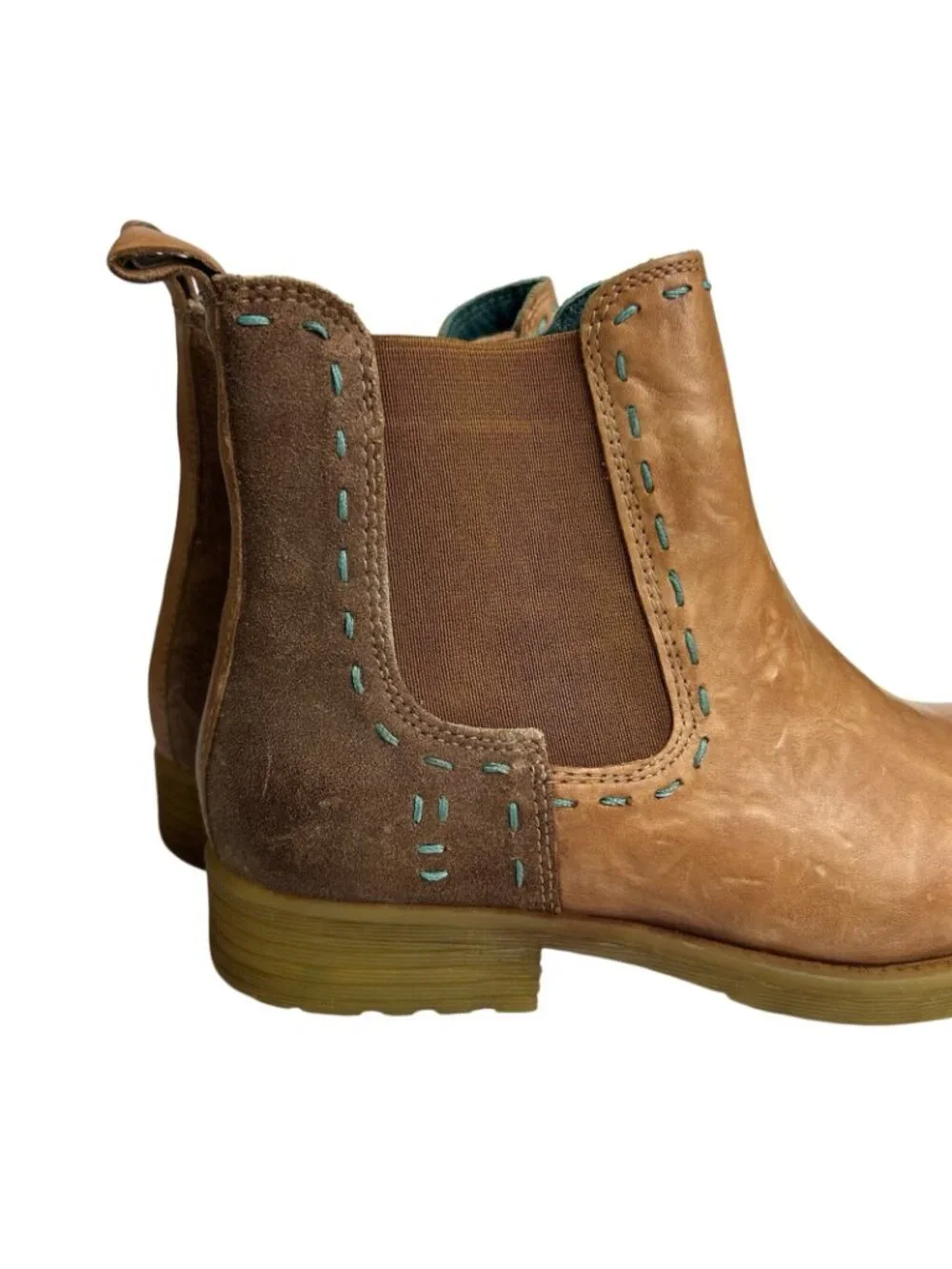 Roan by Bed Stu Genuine Leather Hostile Chelsea Boots Women 7.5 Brown Zip Bootie